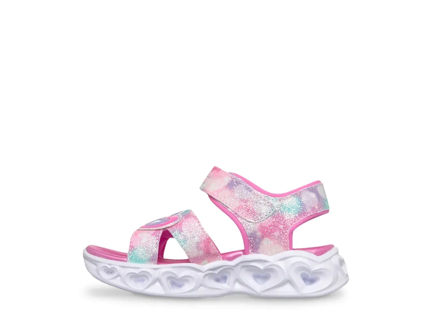 Сандалии с подсветкой Heart Beam, Skechers, розовый — фото 3