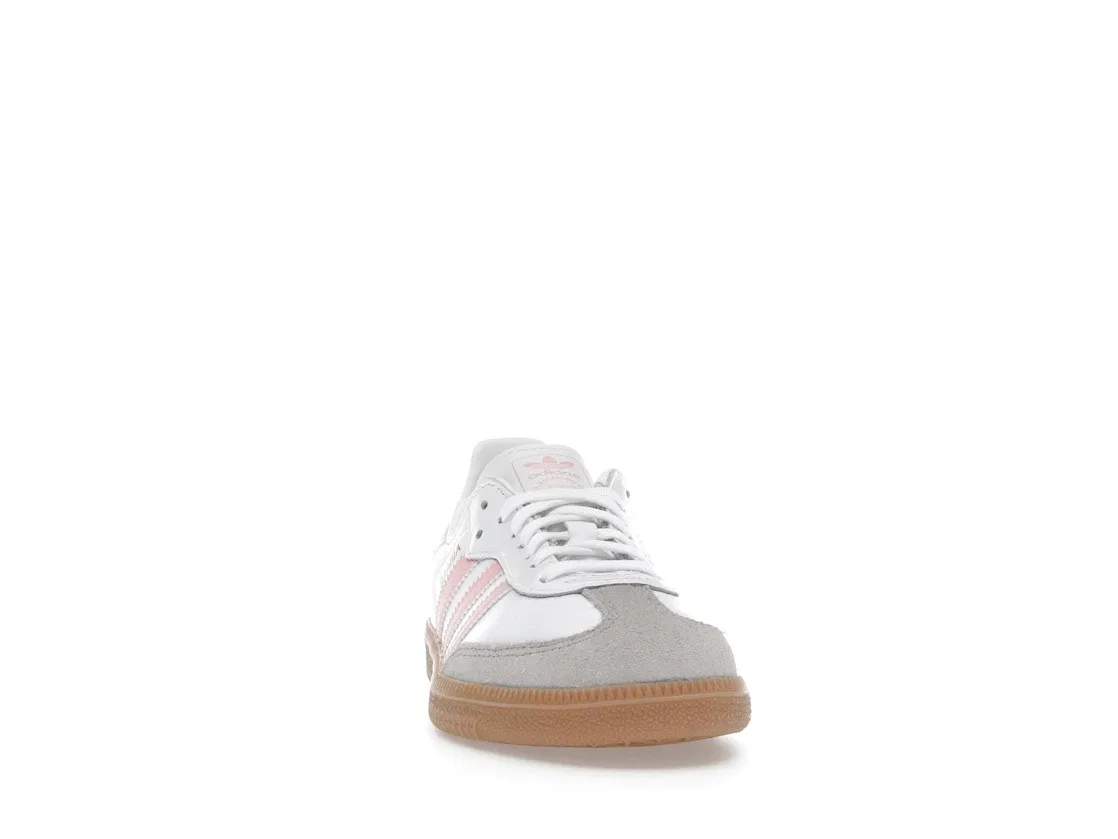 Детские кроссовки с замшевыми вставками Adidas Samba OG, Cloud White Semi Pink Spark Gum — фото 2