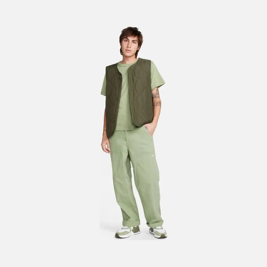 Футболка с коротким рукавом из хлопка Nike Life FN2645-386, Зеленый — фото 2