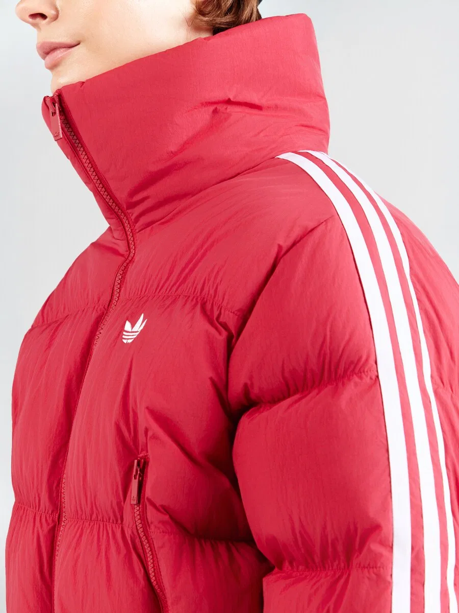 Красная зимняя куртка ADIDAS ORIGINALS ADICOLOR — фото 3