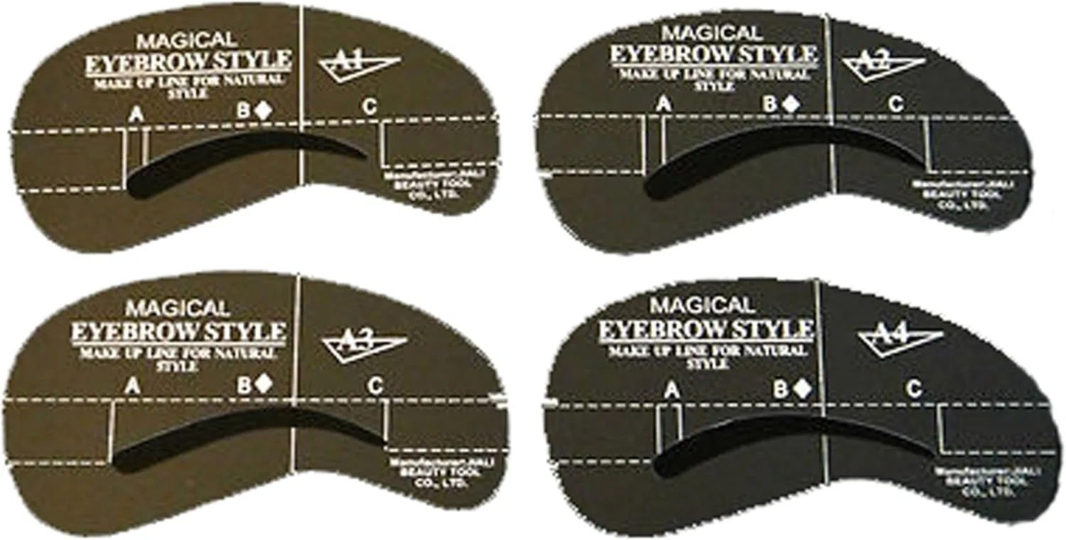 Трафареты для бровей LINDY'S LASHES'S, 4 шт, ABS пластик