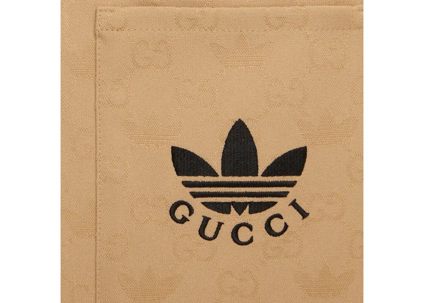 Женская рубашка с жаккардовым узором Gucci x Adidas Shirt, Beige — фото 2
