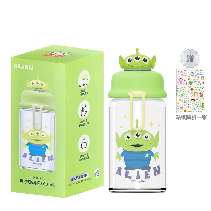 Детский стеклянный стакан с принтом Buzz Lightyear, Disney, 360 мл, Buzz Lightyear Water Cup+Sticker 1 Pc, Color: Buzz Lightyear Water Cup+Sticker 1 Pc — фото 4