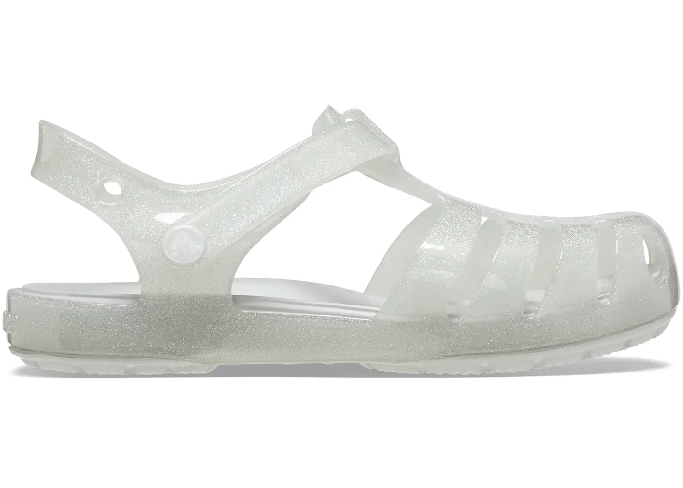 Детские сандалии с блестками Isabella Glitter Crocs, Silver