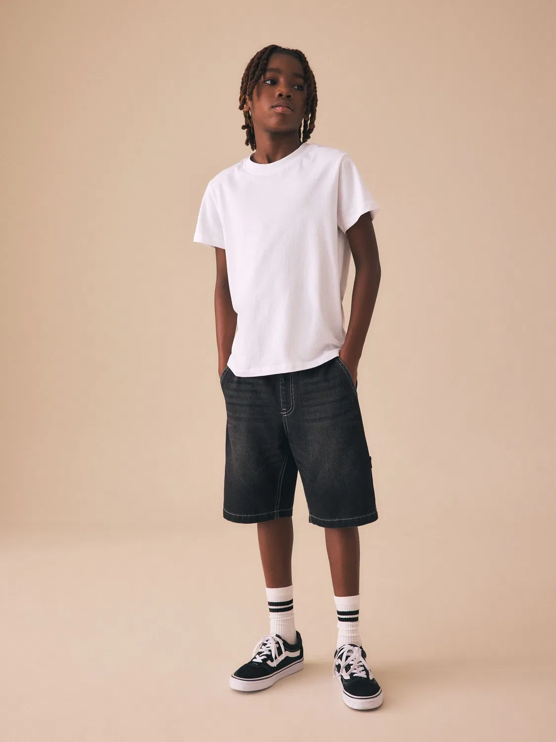 Шорты джинсовые карго, Black Carpenter Denim Next, черный — фото 2