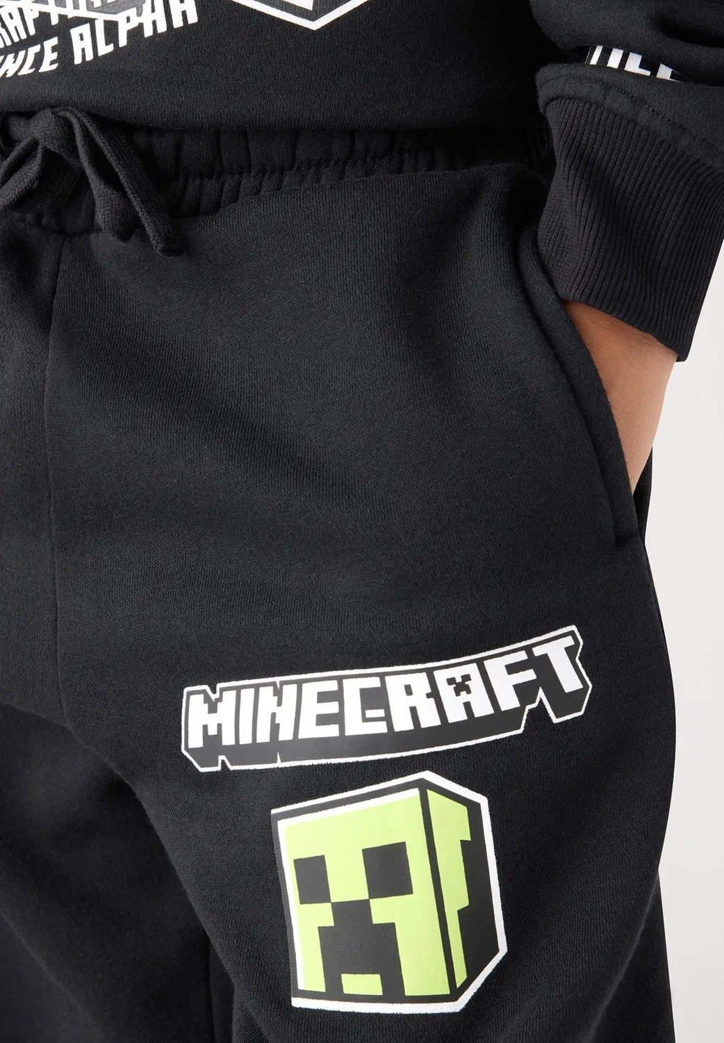 Pantaloni Tuta Lunghi Con Stampa Minecraft - штаны спортивного костюма Terranova, Nero — фото 4