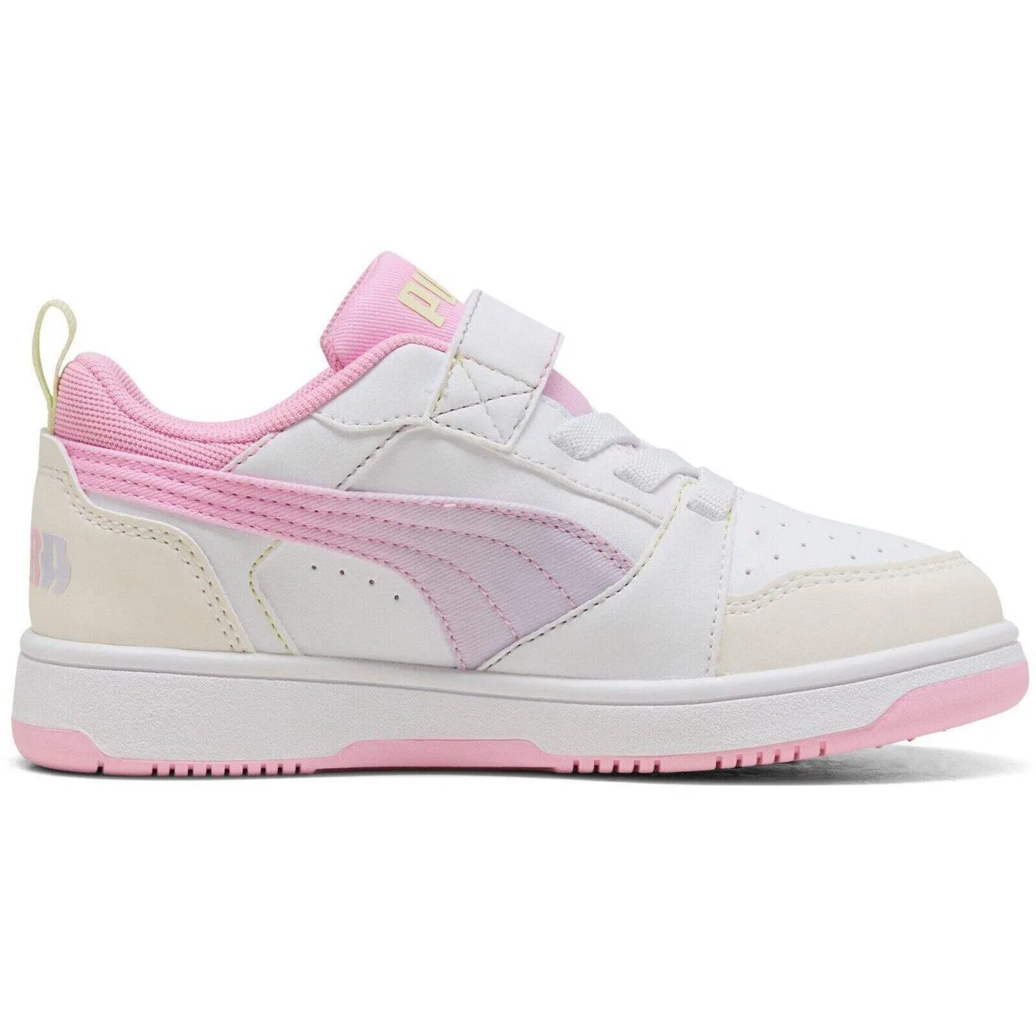 Детские кроссовки Puma Rebound V6 Lo Come On Ac Ps W, Weiß / Rosa — фото 4