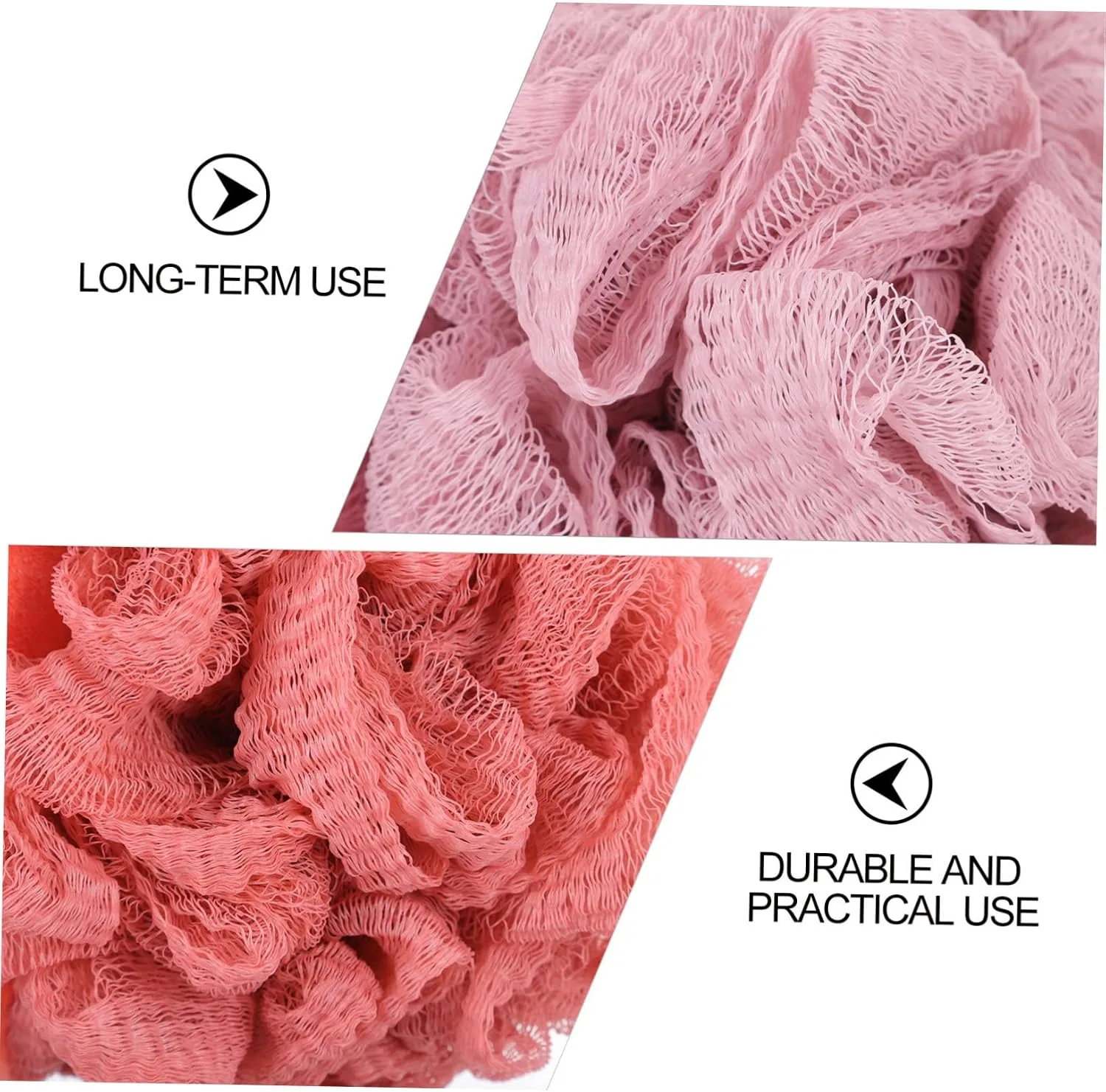 Мочалка для душа Cotton & PE, Veemoon, 3 шт, Assorted Colours — фото 4