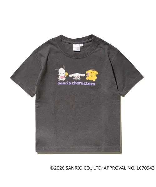 Детская футболка с принтом Sanrio Characters Back Graphic Tシャツ ALPEN / SPORTS DEPO SELECT, Charcoal Grey