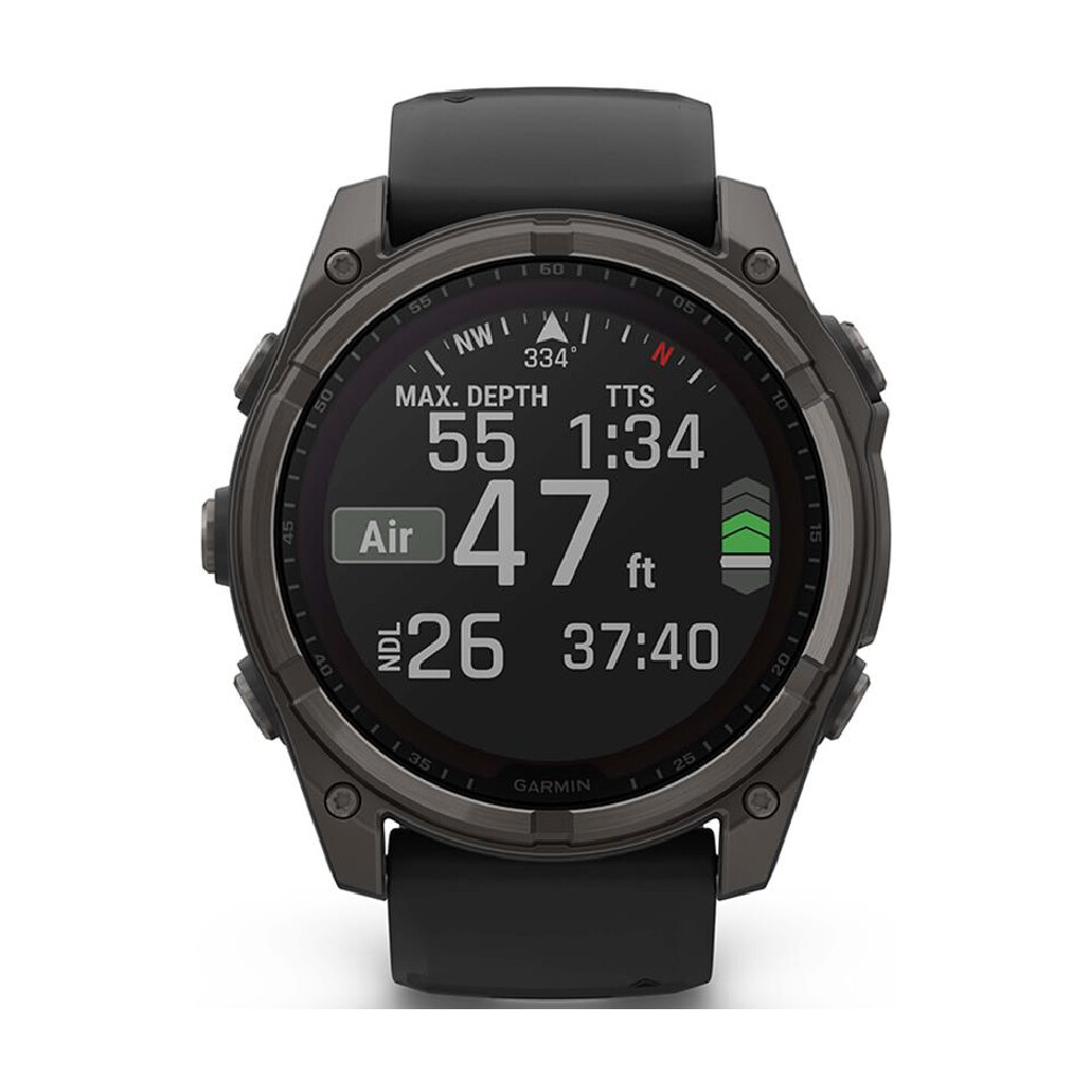 Умные часы Garmin Fenix 8, Solar Sapphire, 51 мм, 1.4", Wi-Fi, темно-серый — фото 2