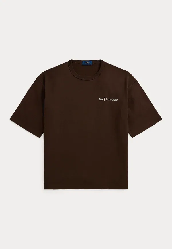 Футболка хлопковая Relaxed fit logo jersey t-shirt Polo Ralph Lauren, nutmeg brown, коричневый — фото 4
