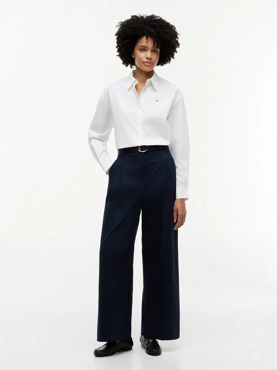 Блузка TOMMY HILFIGER "Boxy Fit" белого цвета — фото 4
