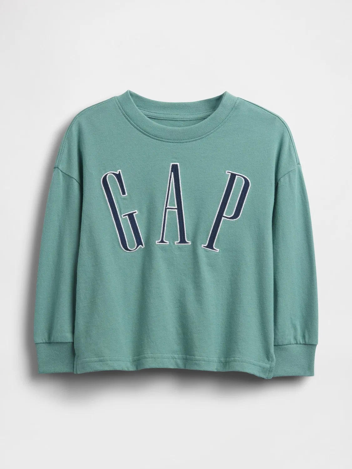 Футболка с логотипом, длинный рукав Gap, зеленый