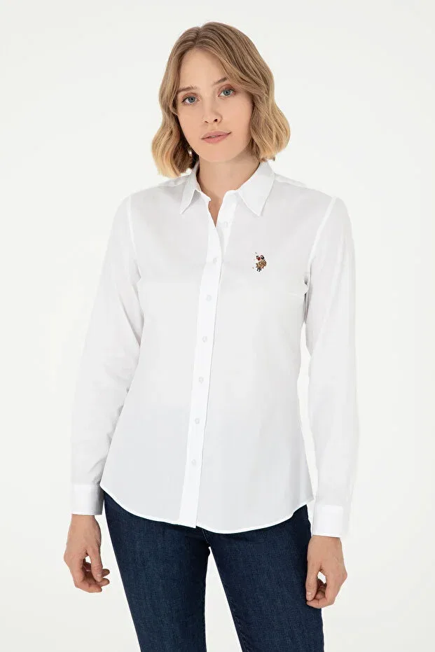 Женская рубашка с длинным рукавом Basics U.S. Polo Assn., 142343 — фото 3