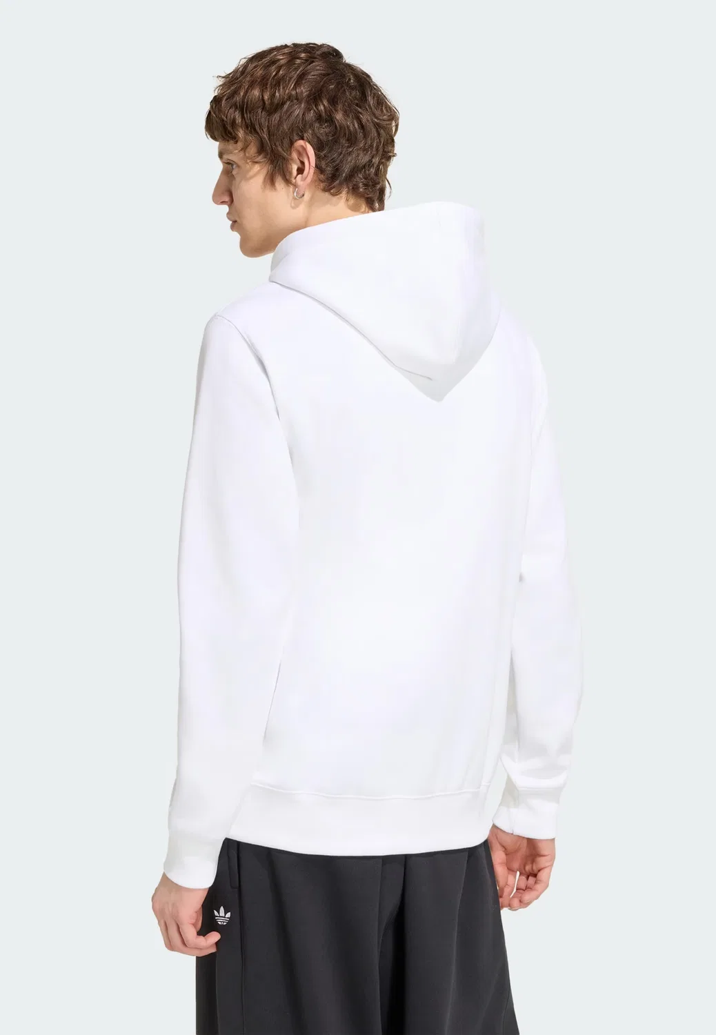 Худи Adidas Originals Trefoil Essentials белого цвета — фото 3
