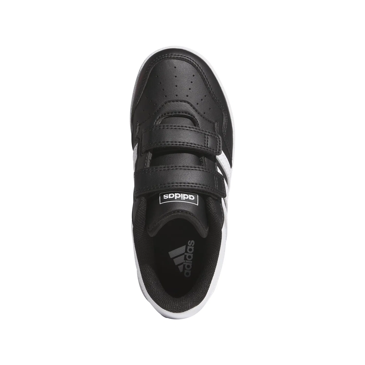Детские кроссовки для мальчиков с липучками Hoops 4.0 Basketball Adidas, Black White Grey — фото 4