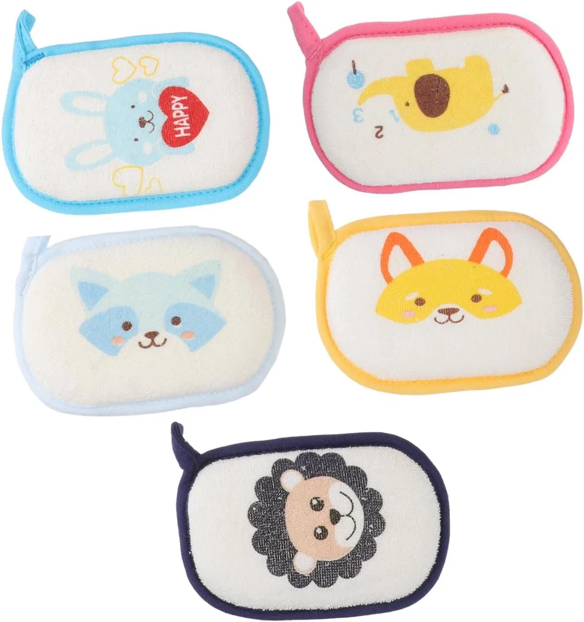 Мочалка для ванны из спонжа, 5 шт, Gogogmee, Assorted Colours