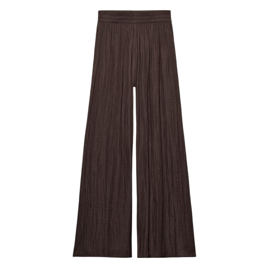 Брюки Zara Flowing Wide-Leg, коричневый
