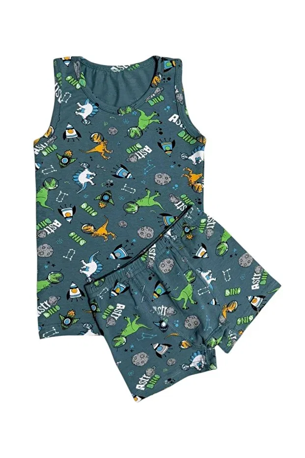 Детский комплект нижнего белья для мальчиков хлопковый Elmas Kids, Green
