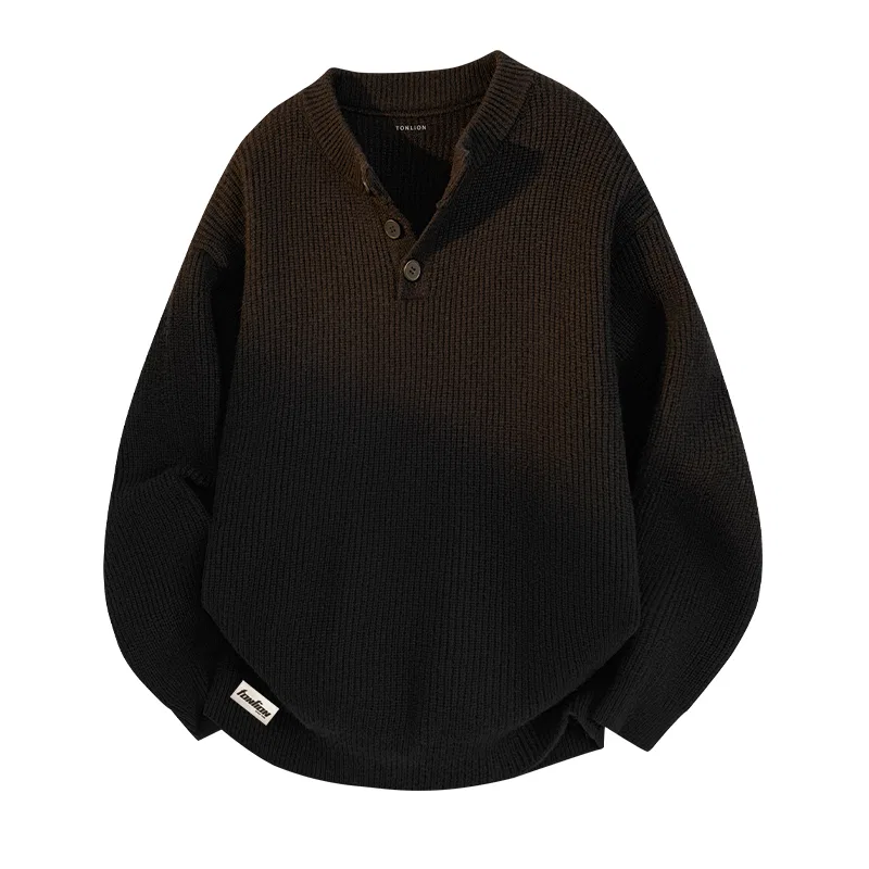 Детский пуловер с воротником-стойкой Minimalist Henry Collar Pullover Tonlion, Черный