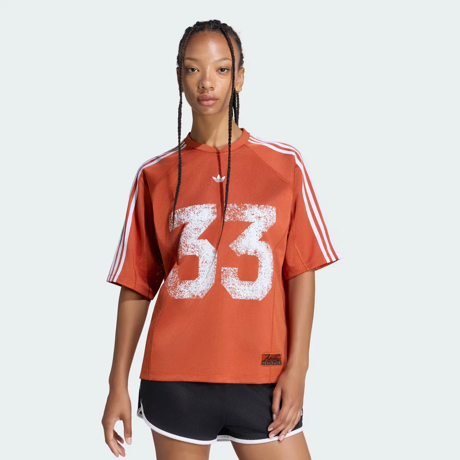 Женский топ оверсайз Jersey Top Adidas Originals, алый