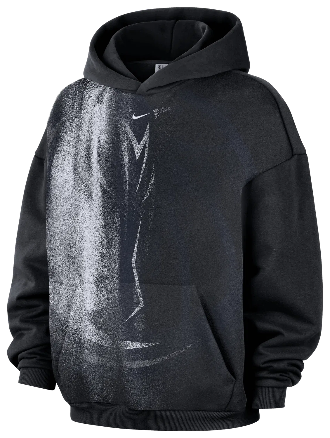 Мужское худи на флисе с технологией Therma-FIT Mavericks Basketball Icon Nike, черный/белый — фото 4