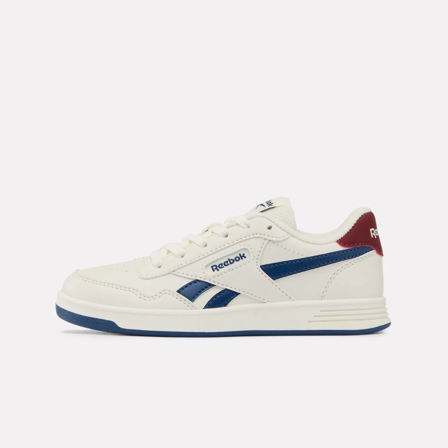 Детские кроссовки Court Advance Reebok, Chalk Batikblue Classicburgundy — фото 2
