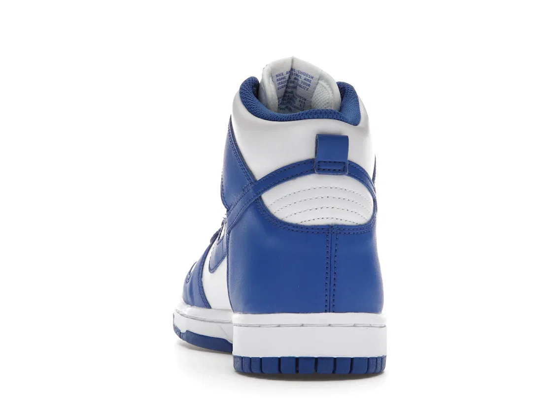 Детские кроссовки высокие с принтом Nike Dunk High Nike, White/Game Royal-Total Orange — фото 4