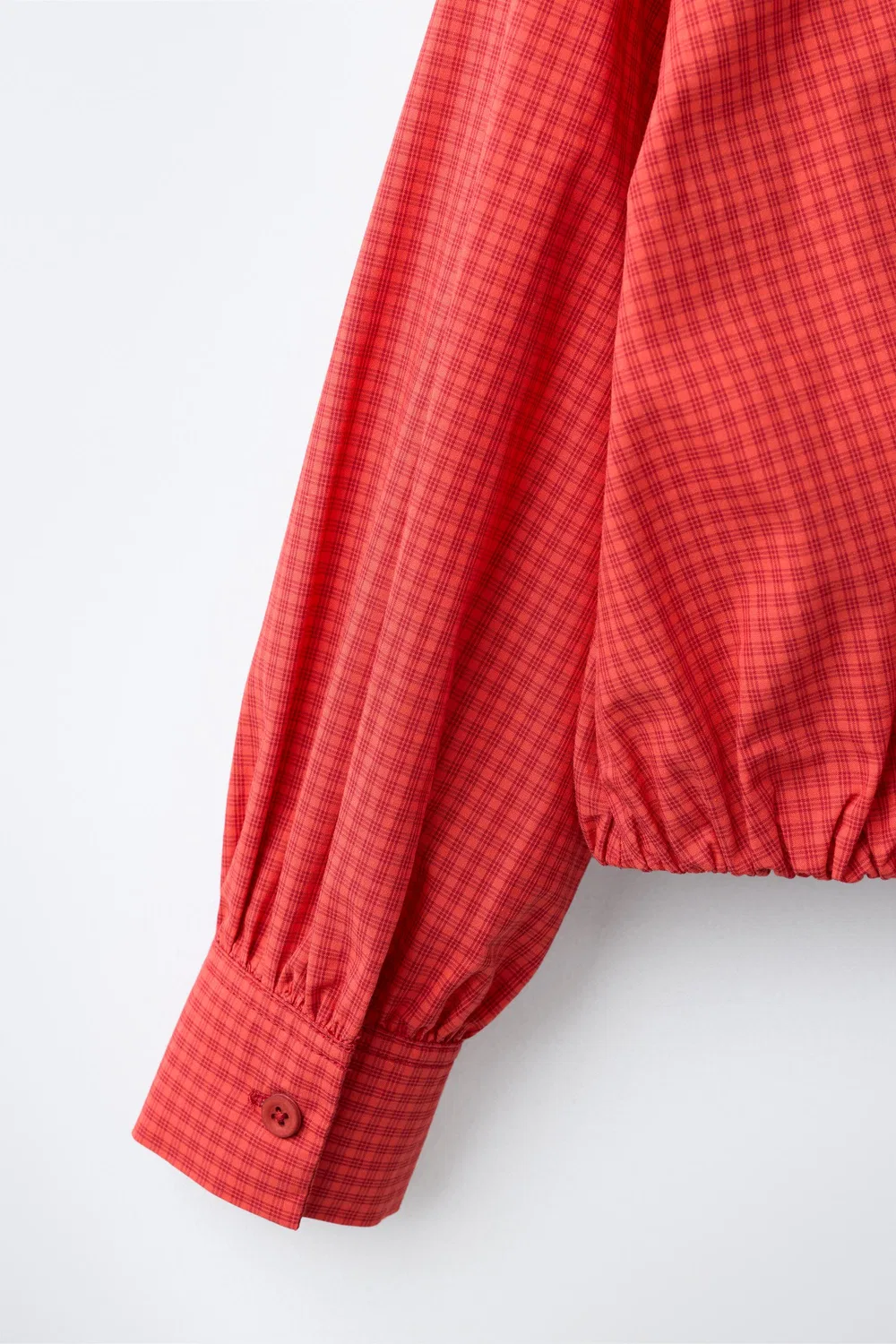 Рубашка в клетку ZARA, Red — фото 4