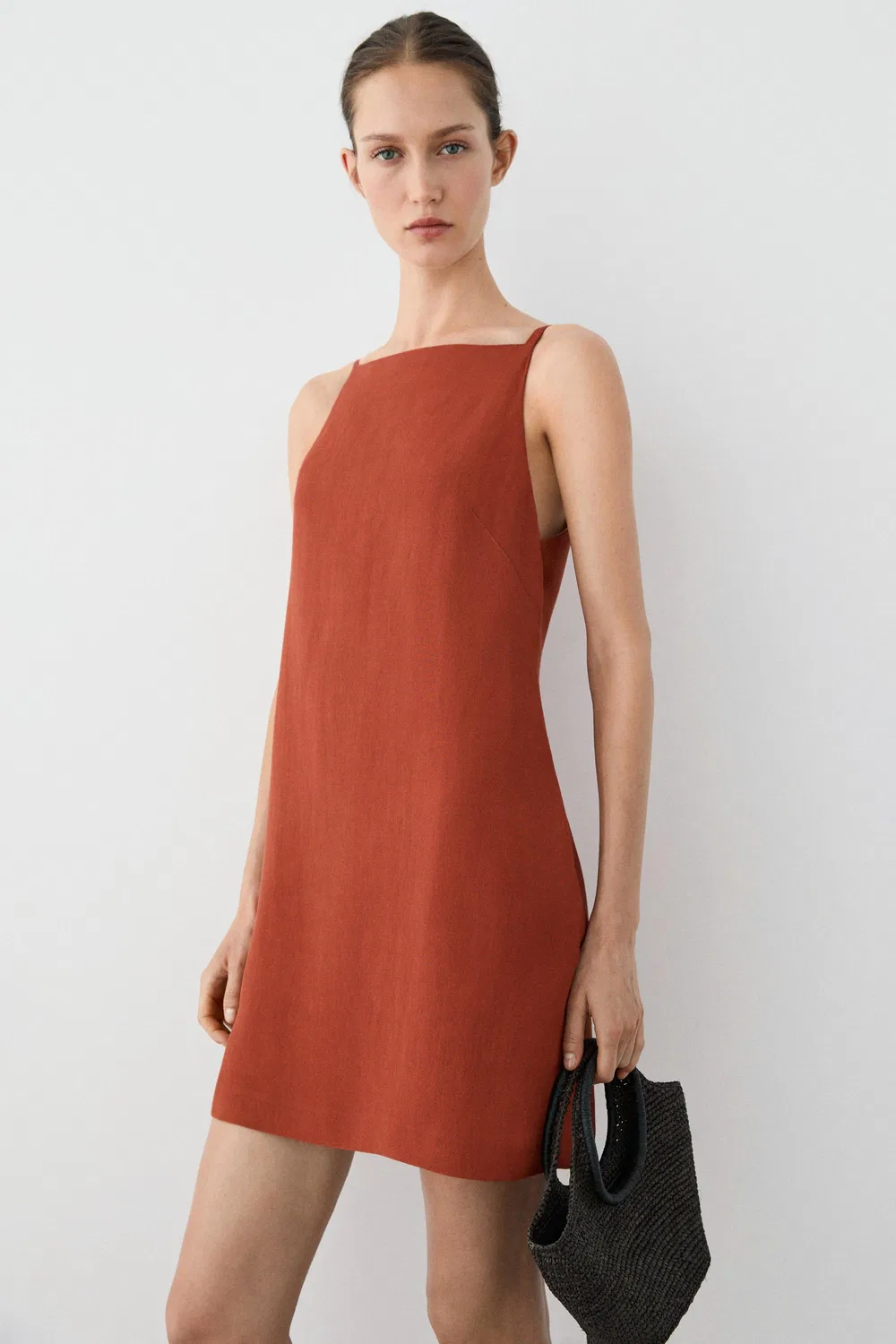 Платье Massimo Dutti, мини, рустый — фото 2