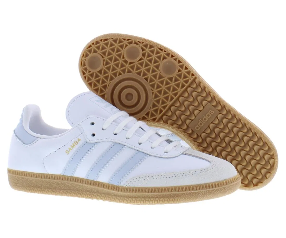 Детские спортивные кроссовки для мальчиков Samba Og J Adidas, White Halo Blue Gum 3 White Footwear — фото 2