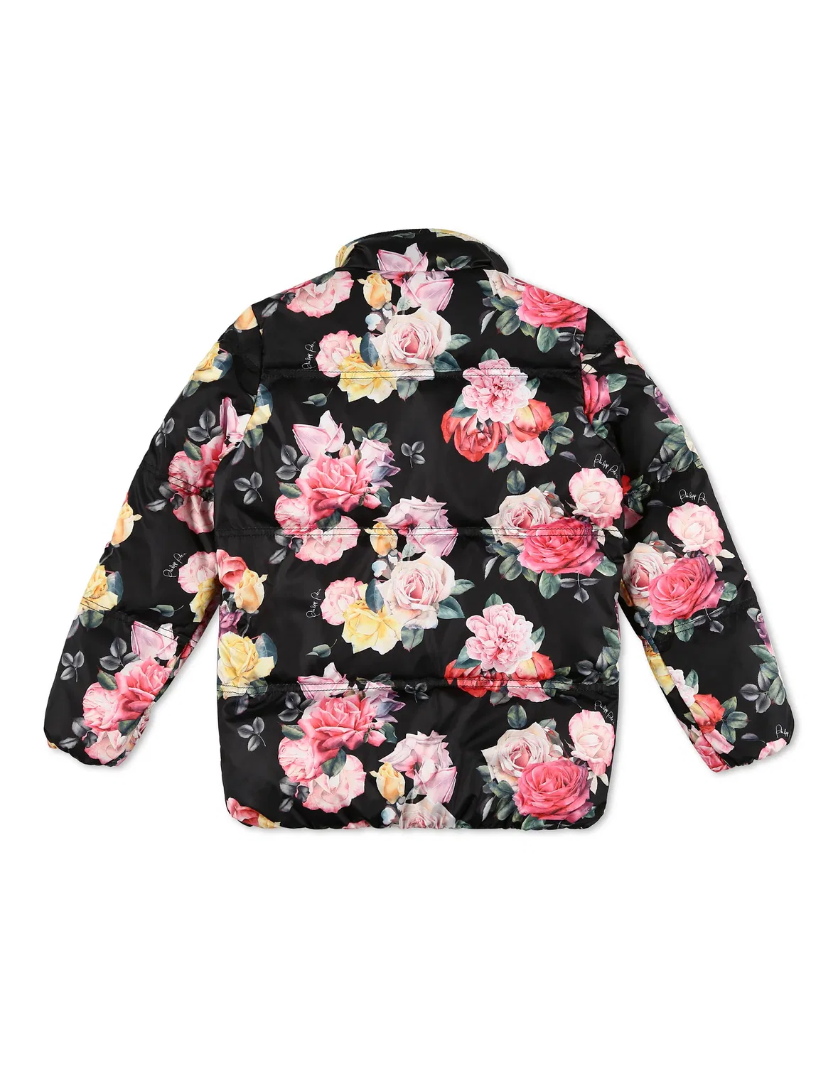 Детская куртка-бомбер на молнии с цветочным принтом Bomber Flowers PHILIPP PLEIN, черный — фото 2