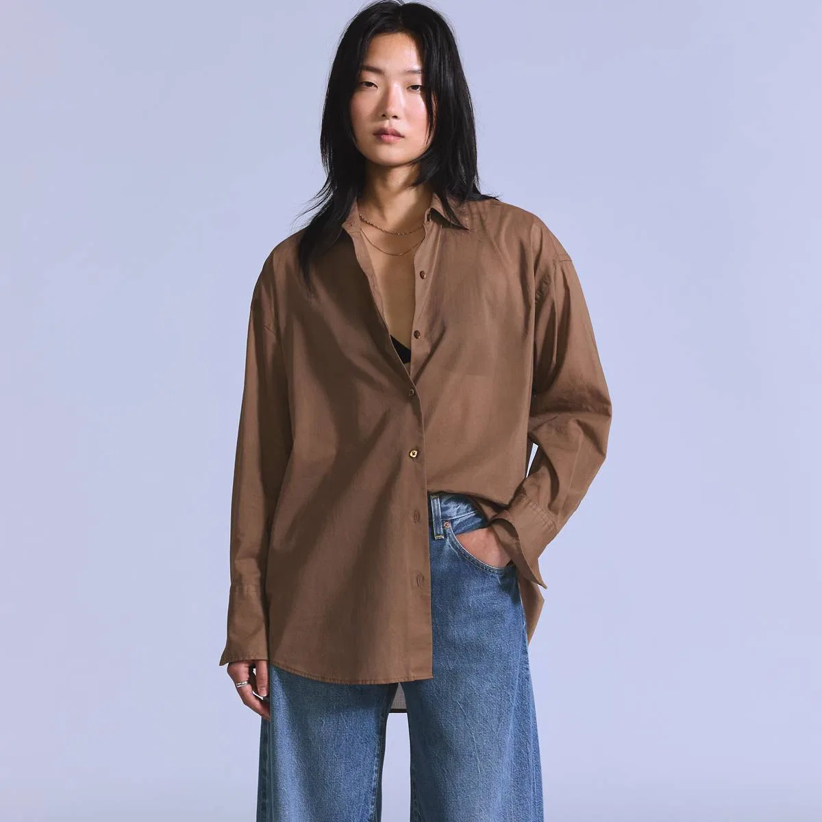 Тканая рубашка на пуговицах Levi's, Rain Drum - Brown