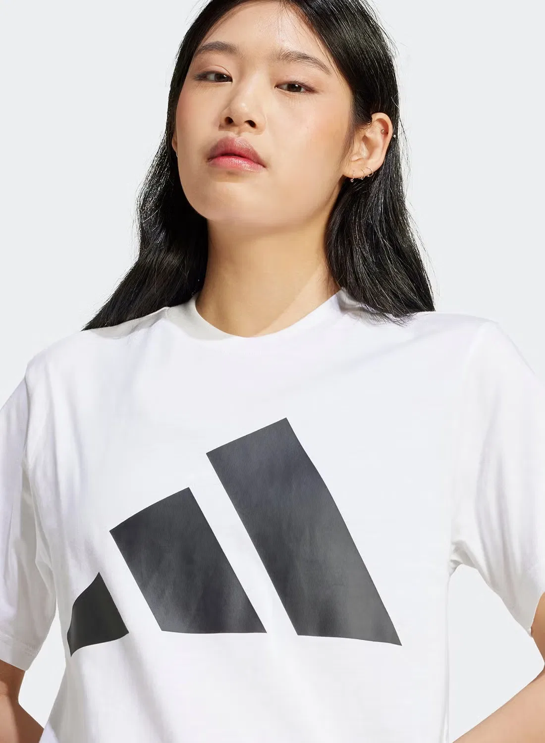 Футболка с принтом Essential big logo Adidas, белый — фото 3