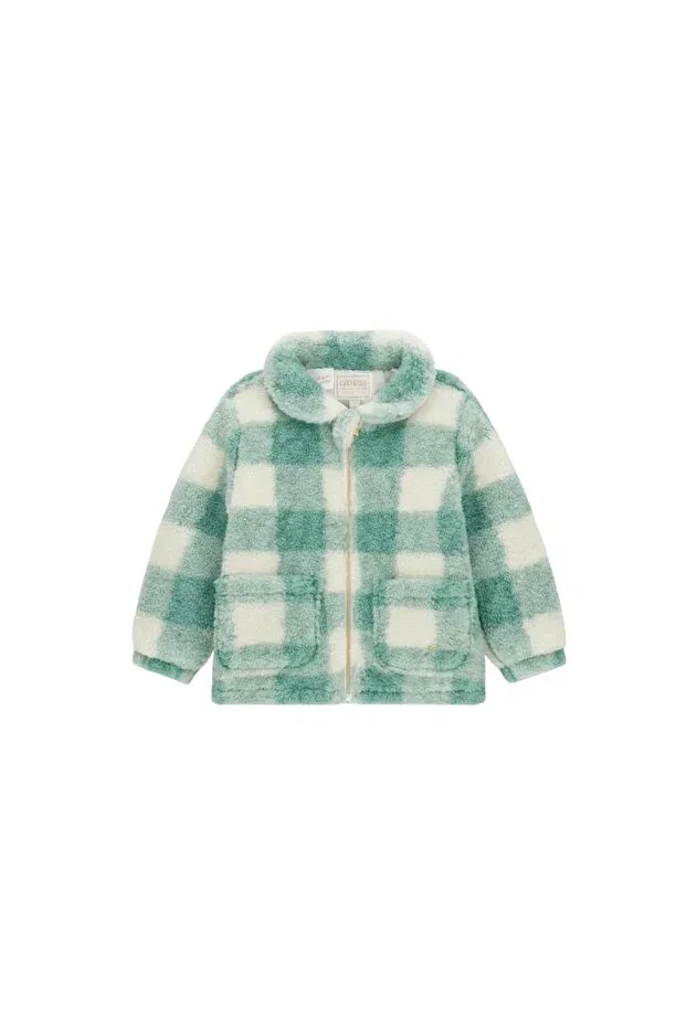 Детское пальто для девочек с принтом Fake Fur Jacket Guess, Multicolor