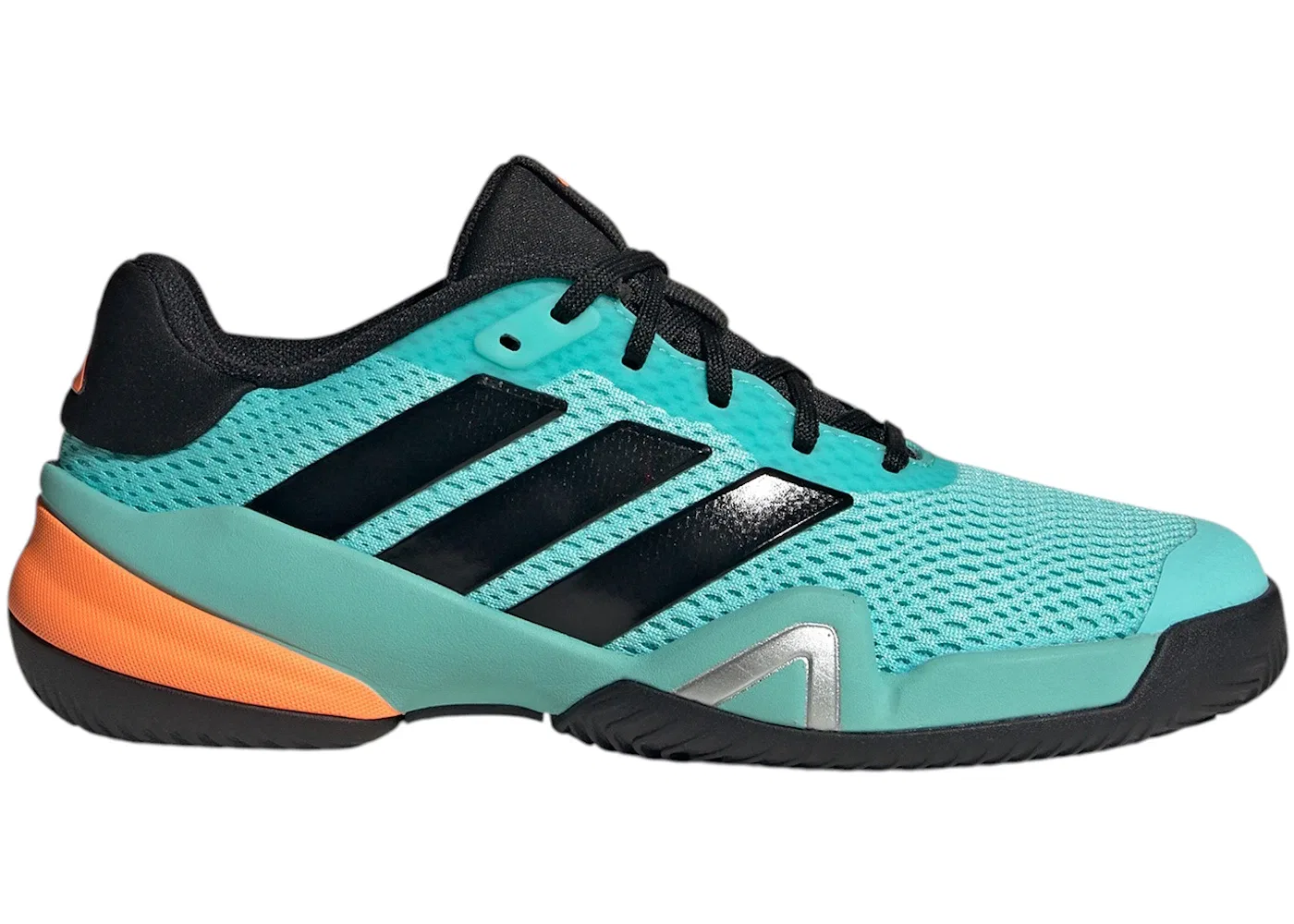Детские кроссовки для мальчиков с сетчатым верхом Adidas Barricade, Flash Aqua Core Black Lucid Orange