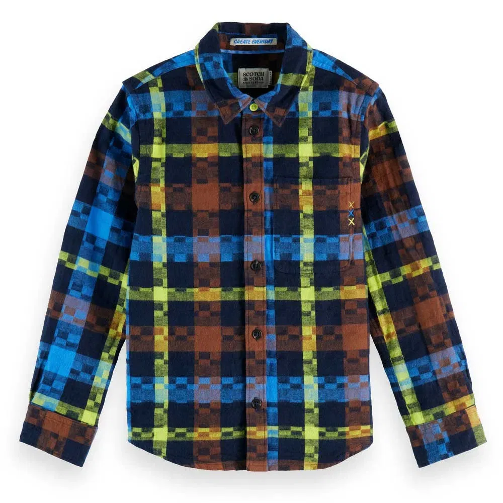 Рубашка фланелевая в клетку с длинным рукавом Scotch & Soda, мультиколор