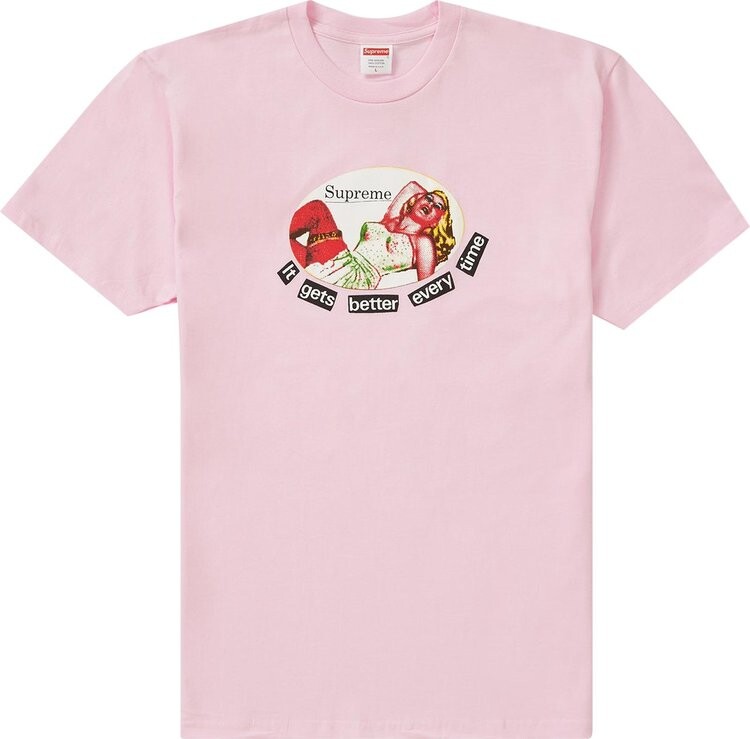 

Футболка Supreme It Gets Better Every Time Tee 'Light Pink', розовый