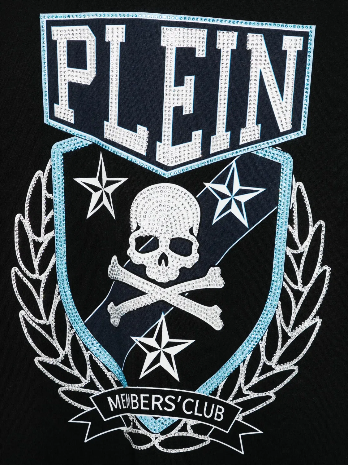 Футболка с круглым вырезом и принтом черепа Philipp Plein, черный — фото 2