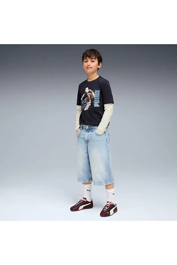 Детская футболка с принтом Mid 90s layered kids round neck t-shirt Puma, Multicolor