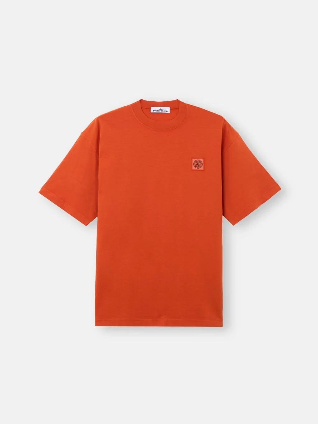Мужская футболка Stone Island Regular-fit With Compass Patch, оранжевый — фото 2