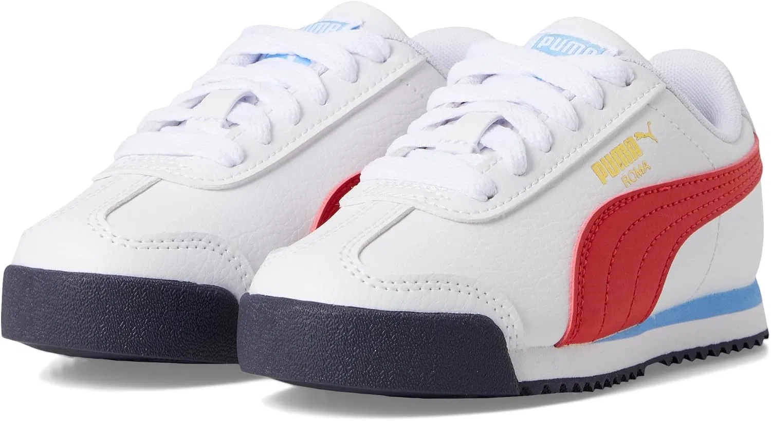 Детские кроссовки для мальчиков с шнуровкой Roma 24 PUMA, White