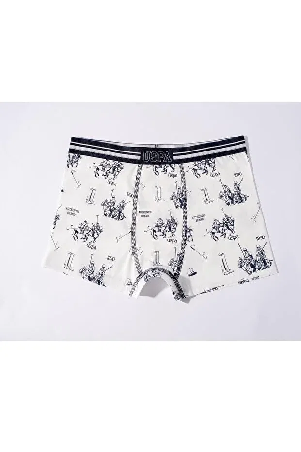 Детские боксеры для мальчиков с принтом комплект 3 шт U.S. Polo Assn., Lacivet Blue Printed — фото 2