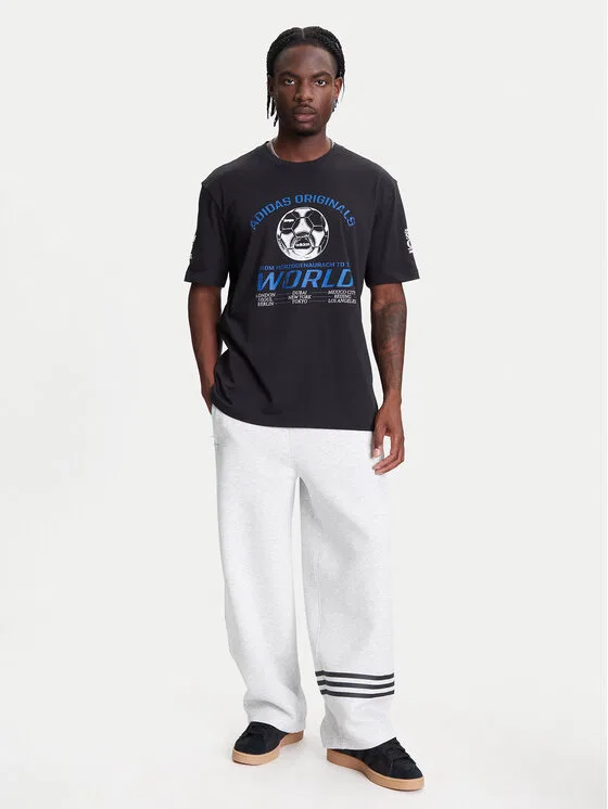 Футболка regular fit 90s Football Graphic Adidas, черный — фото 2