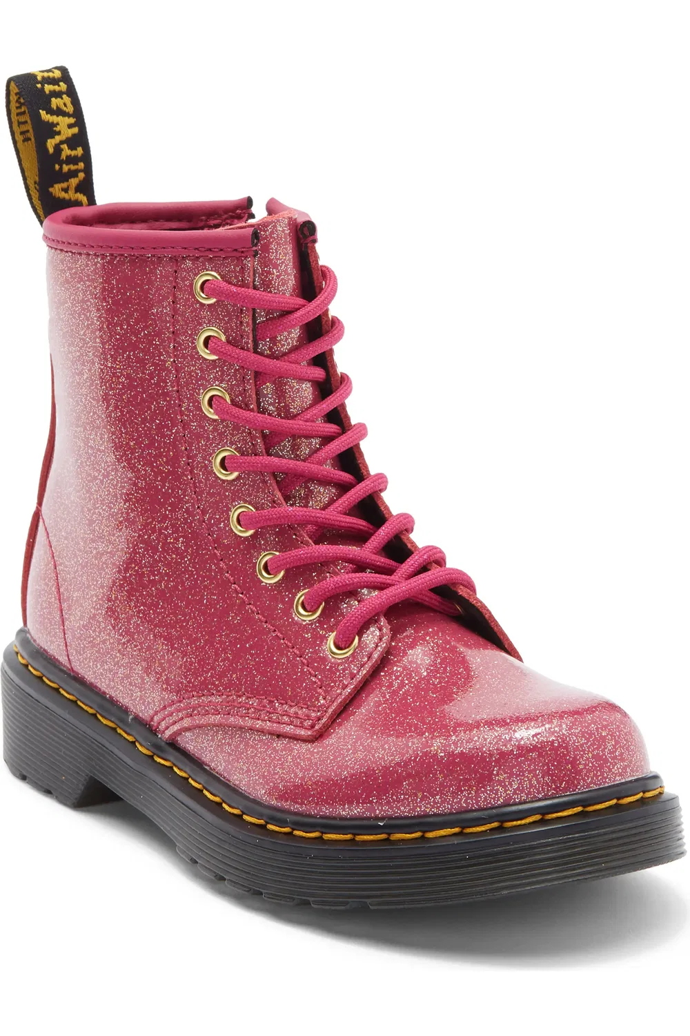Детские ботинки Dr. Martens 1460, с блестками Nebula Glitter, Fuchsia Si