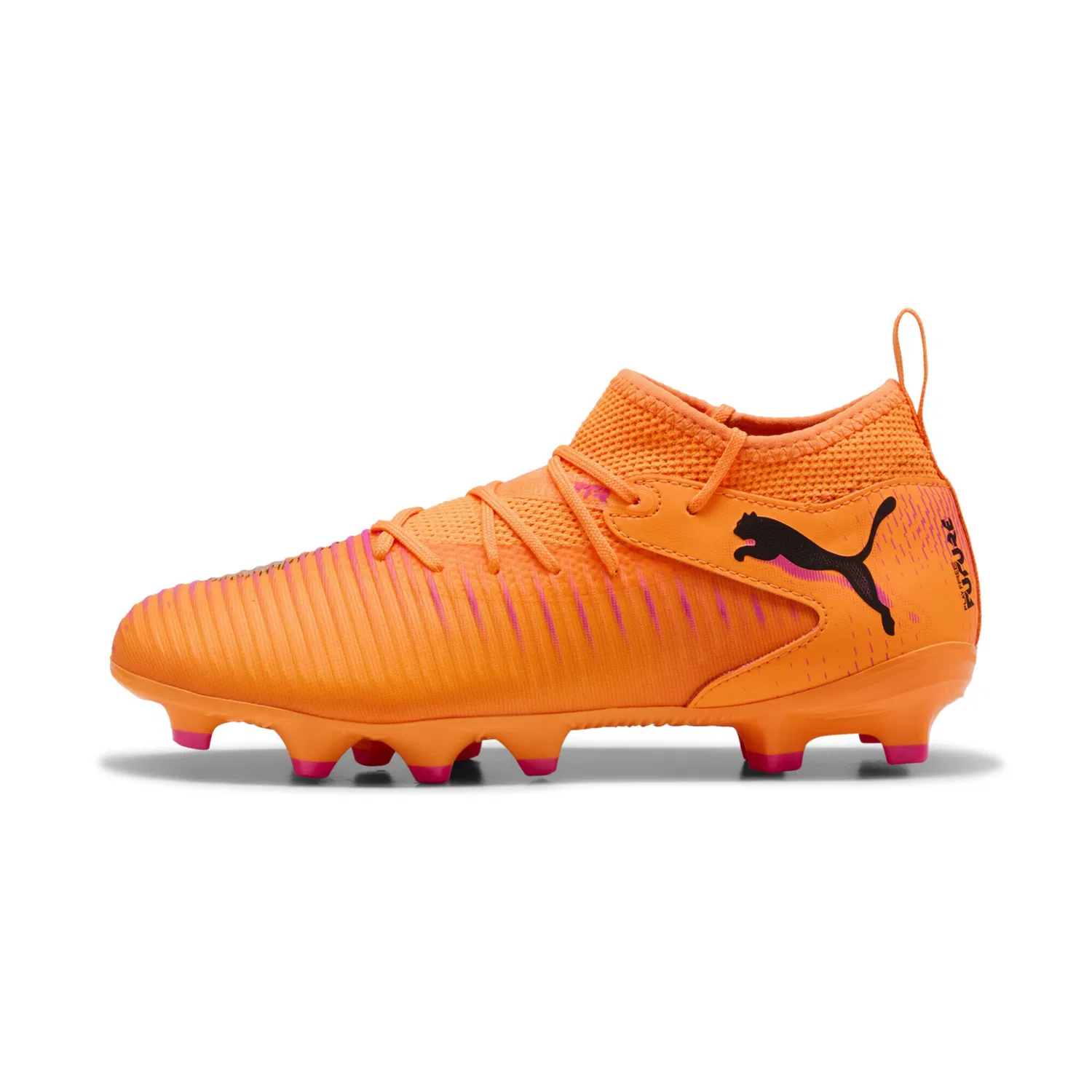 Детские футбольные бутсы с контролем мяча FUTURE 8 MATCH PUMA, Heat Fire Black Ravish Orange Pink — фото 3