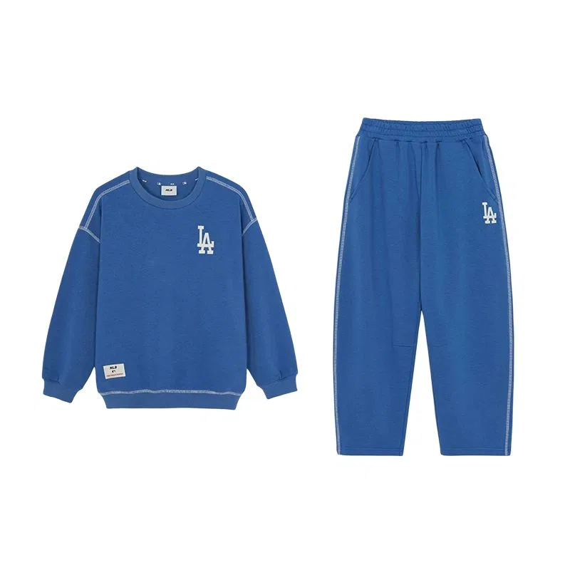 Детский спортивный комплект с круглым вырезом Maca Cobalt Blue MLB KIDS