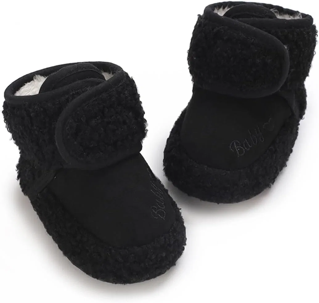 Детские зимние ботиночки для девочек с мехом LAFEGEN, Black