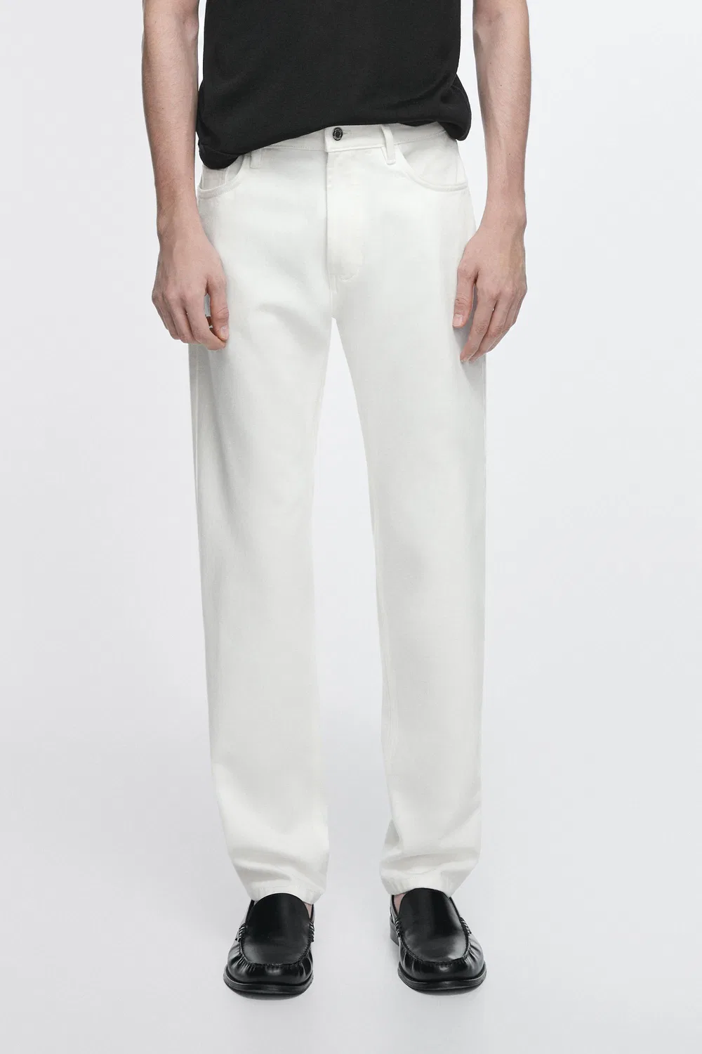 Джинсы Massimo Dutti, узкие, белый — фото 2