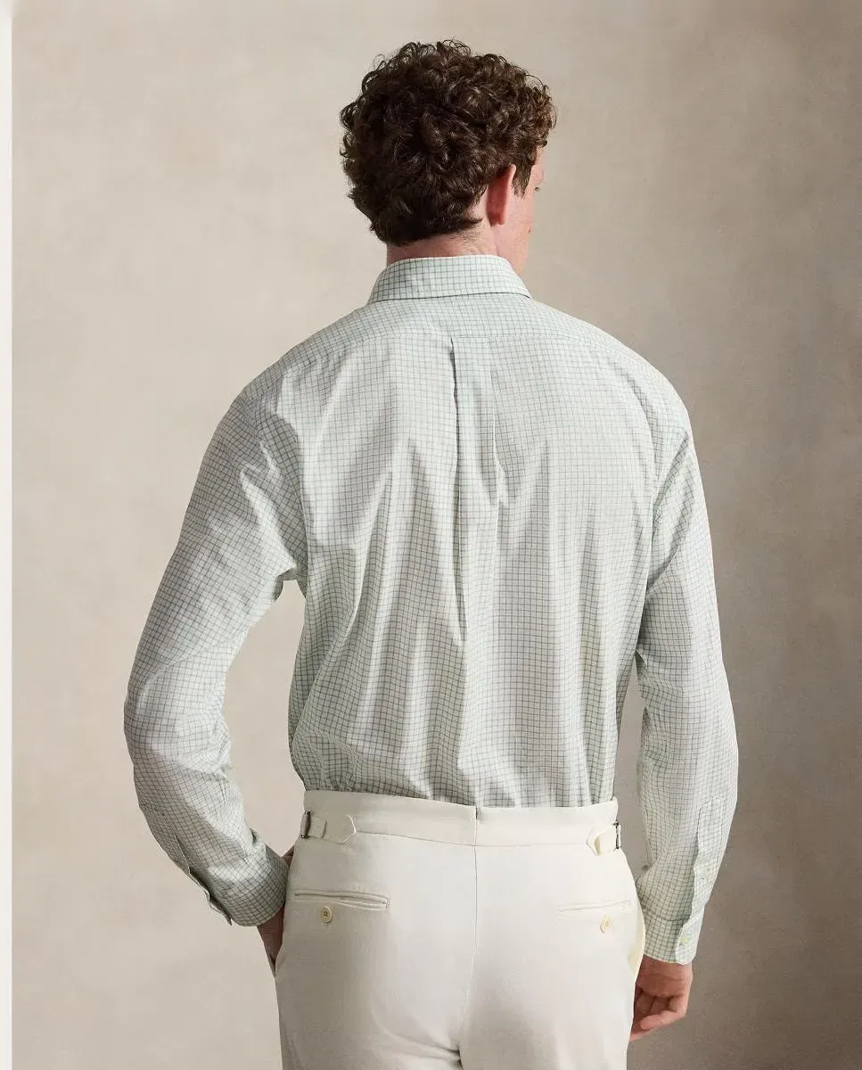 Мужская рубашка Regular Fit из эластичного поплина Polo Ralph Lauren, Verde Menta — фото 2